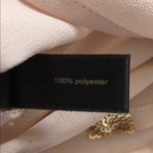 Blush Pink Polka Dot Tank with Gold Sequins size M - Picture 6 of 7